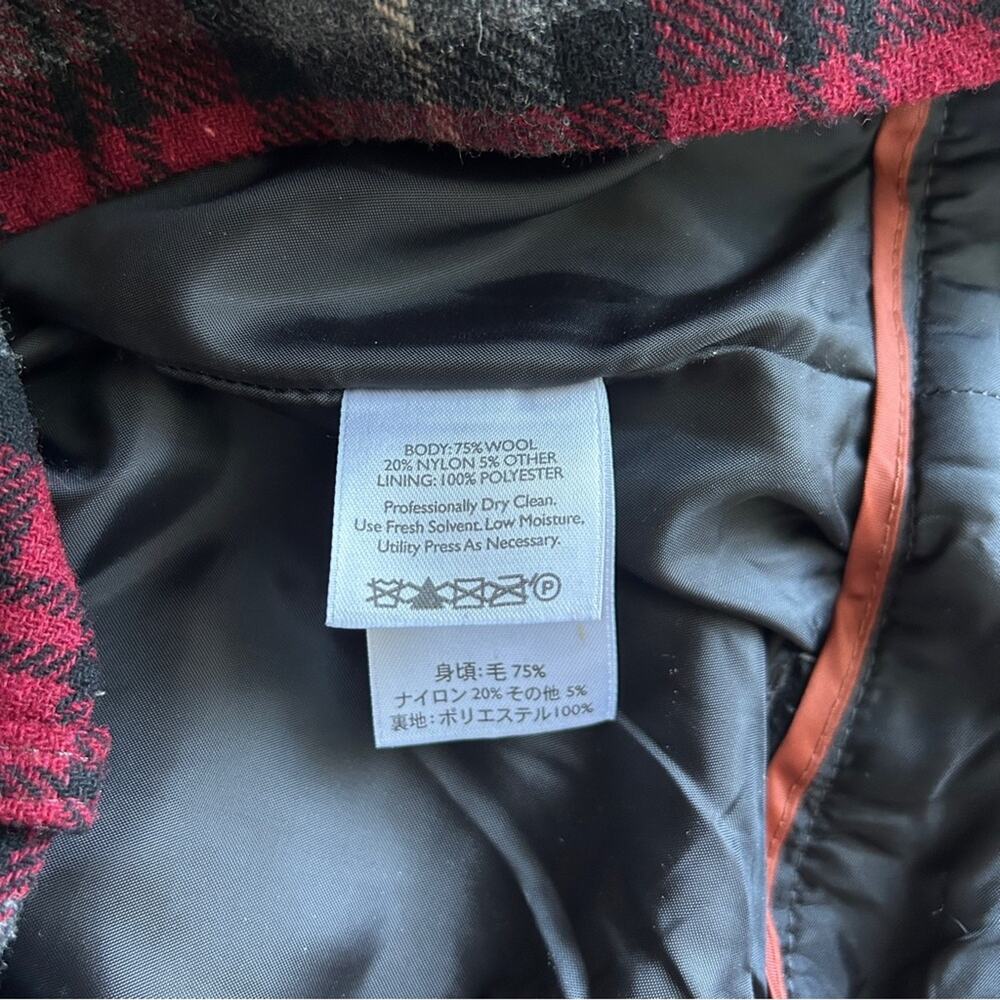 Eddie Bauer Red Gray Black Mercer Fit Plaid Wool Blend Lined Knee Length Skirt 4 - Picture 11 of 11